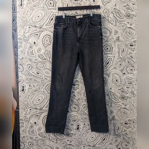 Gray Free People Straight Legged Jeans - 31